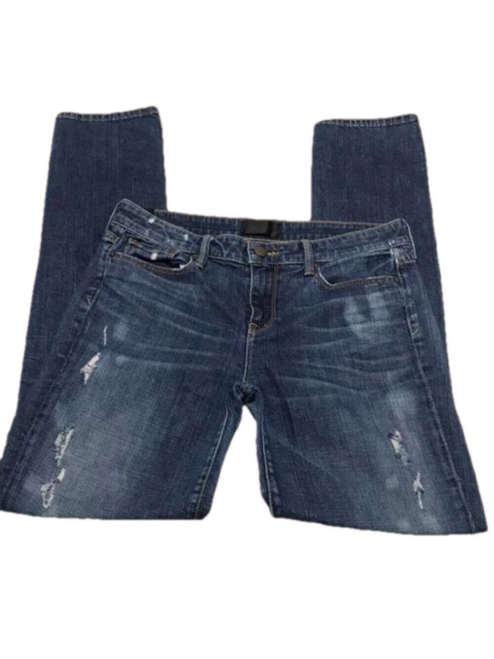 VINCE Destroyed Cropped Straight Jeans Sz 28